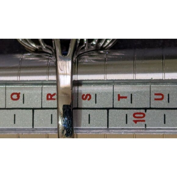 Avon RJ 125 Silver Plated Simulated Blue Sapphire & Cubic Zirconia Ring Size 9 - Picture 8 of 9